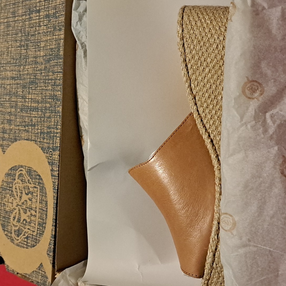 Børn Natural Lilah Leather Espadrille  Women Size 11 - Picture 6 of 8